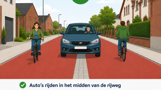 Foto van de fietszone Pontstraat